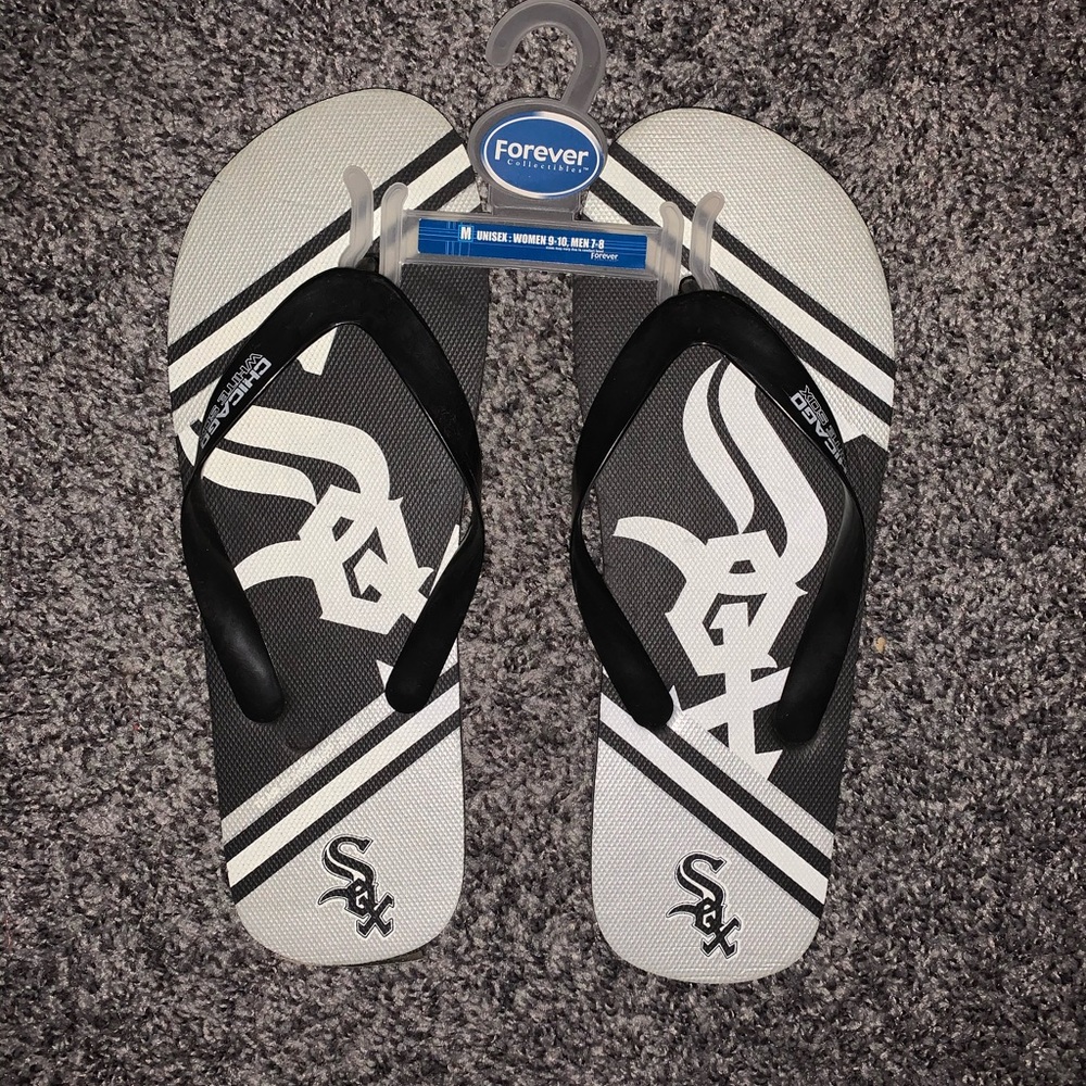 White Sox flip flops. New with tags